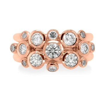 Classic Diamond Stacking Rings Ring Pruden and Smith 18ct Rose Gold  