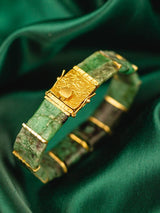 Rough emerald bracelet
