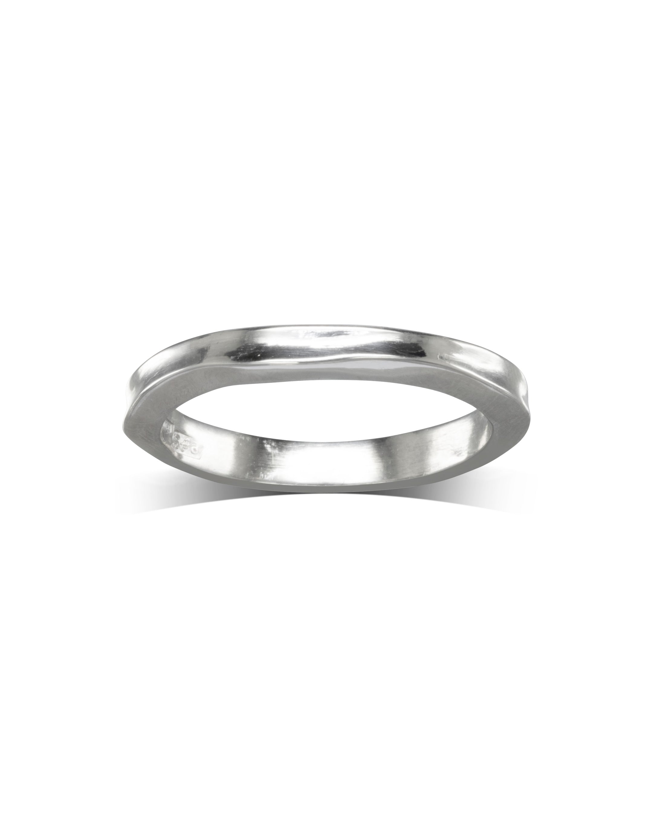 Side Hammered Dainty Wedding Ring (2-3mm) Pruden and Smith