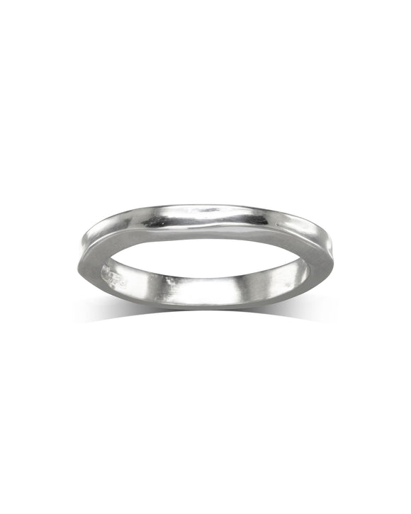 Side Hammered Dainty Wedding Ring (2-3mm) Pruden and Smith