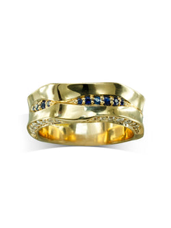 On The Edge Diamond and Sapphire Eternity Ring Ring Pruden and Smith   