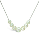 Seven Pearl 9ct White Gold Necklace Necklace Pruden and Smith   