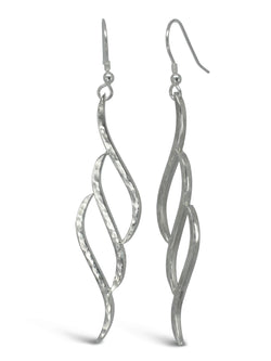 Silver Three Section Forged earrings Earring Pruden and Smith   