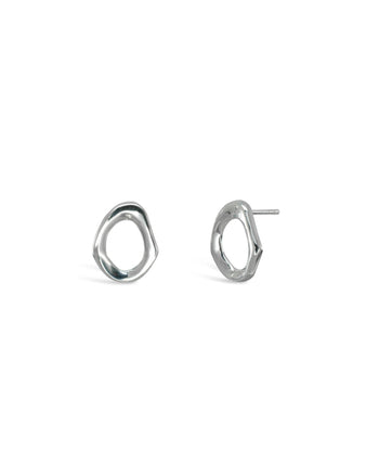 Solid Silver Loop Earstuds Earstuds Pruden and Smith   