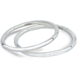 Round Solid Silver Bangle (5mm) Bangle Pruden and Smith   