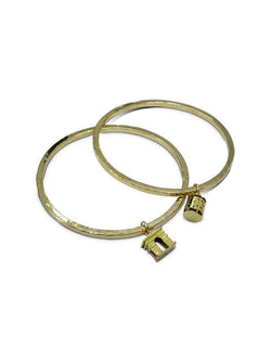 Vintage Charms 9ct Solid Gold Bangle Bangle Pruden and Smith   