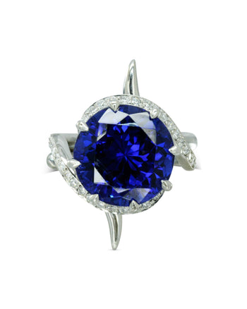 Bespoke Giant Spiky Tanzanite Dress Ring Ring Pruden and Smith   