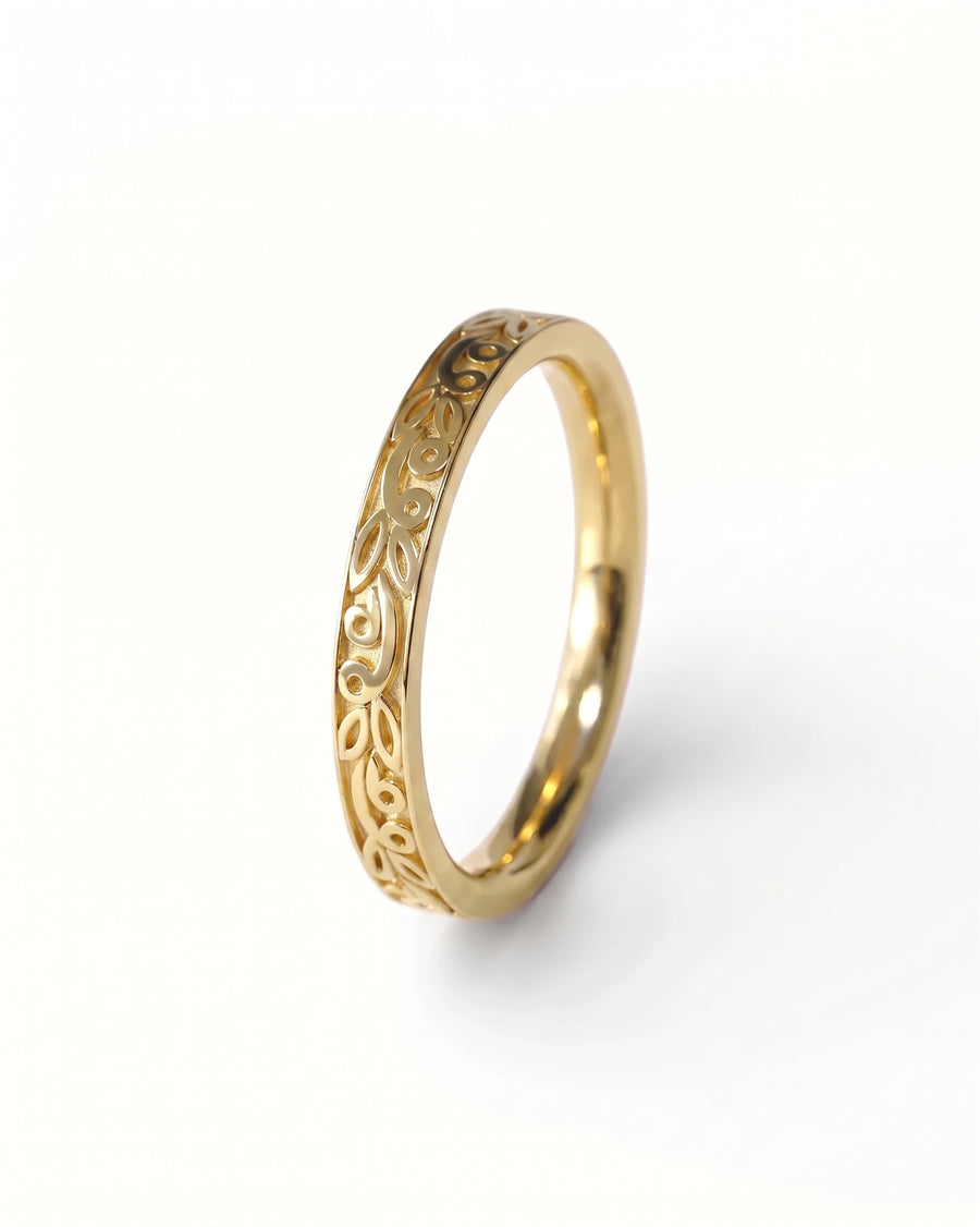 Vintage Wedding Ring (Carved)