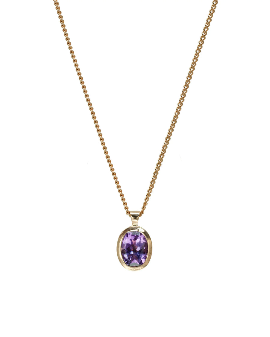Amethyst Acorn Solid 9ct Gold Gemstone Pendant Pendant Pruden and Smith