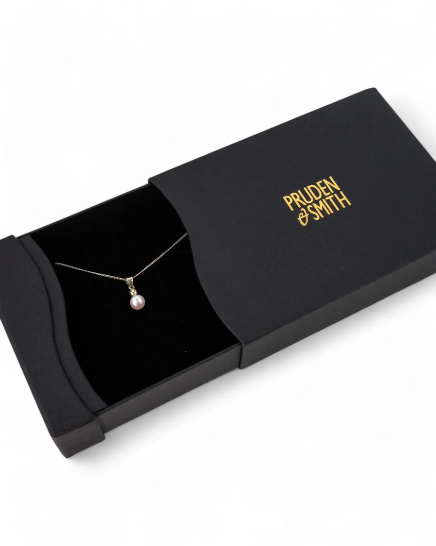 Akoya Pearl 9ct White Gold Diamond Pendant Pendant Pruden and Smith