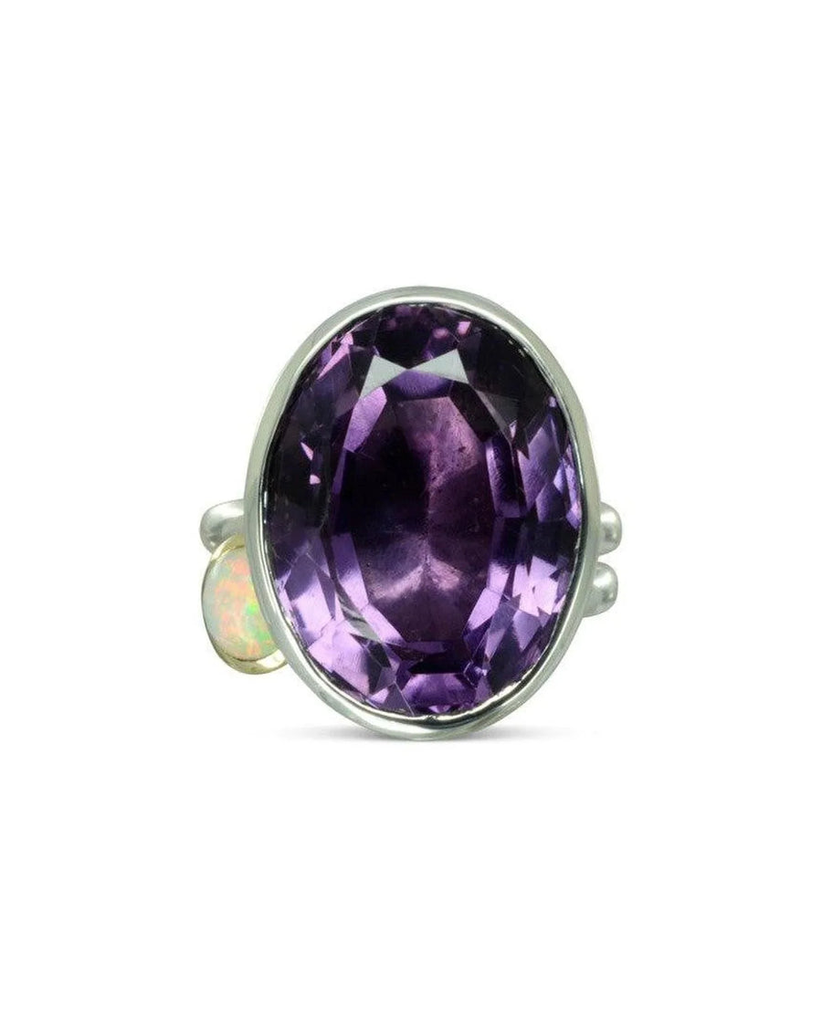 Amethyst Silver Stacking Ring Set Ring Pruden and Smith