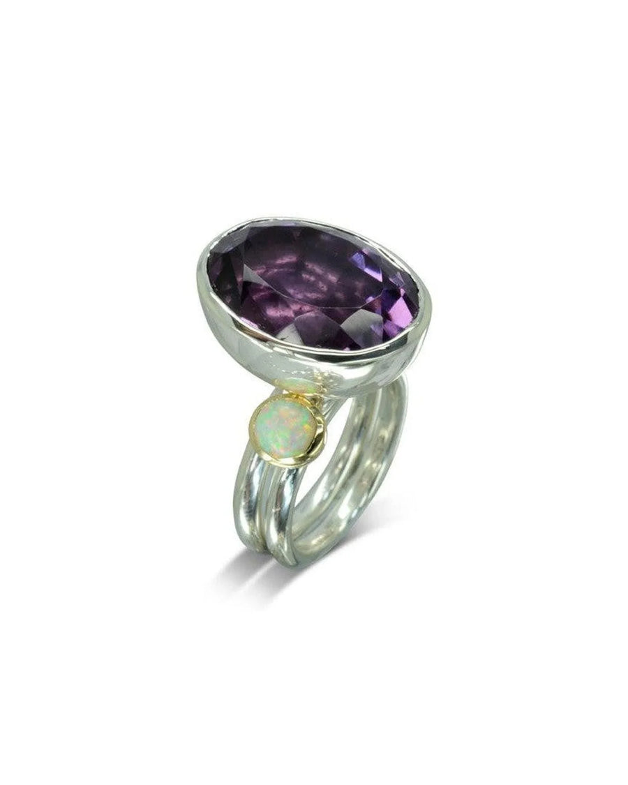 Amethyst Silver Stacking Ring Set Ring Pruden and Smith