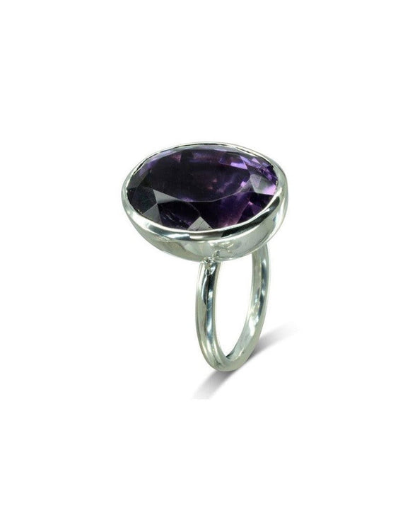 Amethyst Silver Stacking Ring Set Ring Pruden and Smith