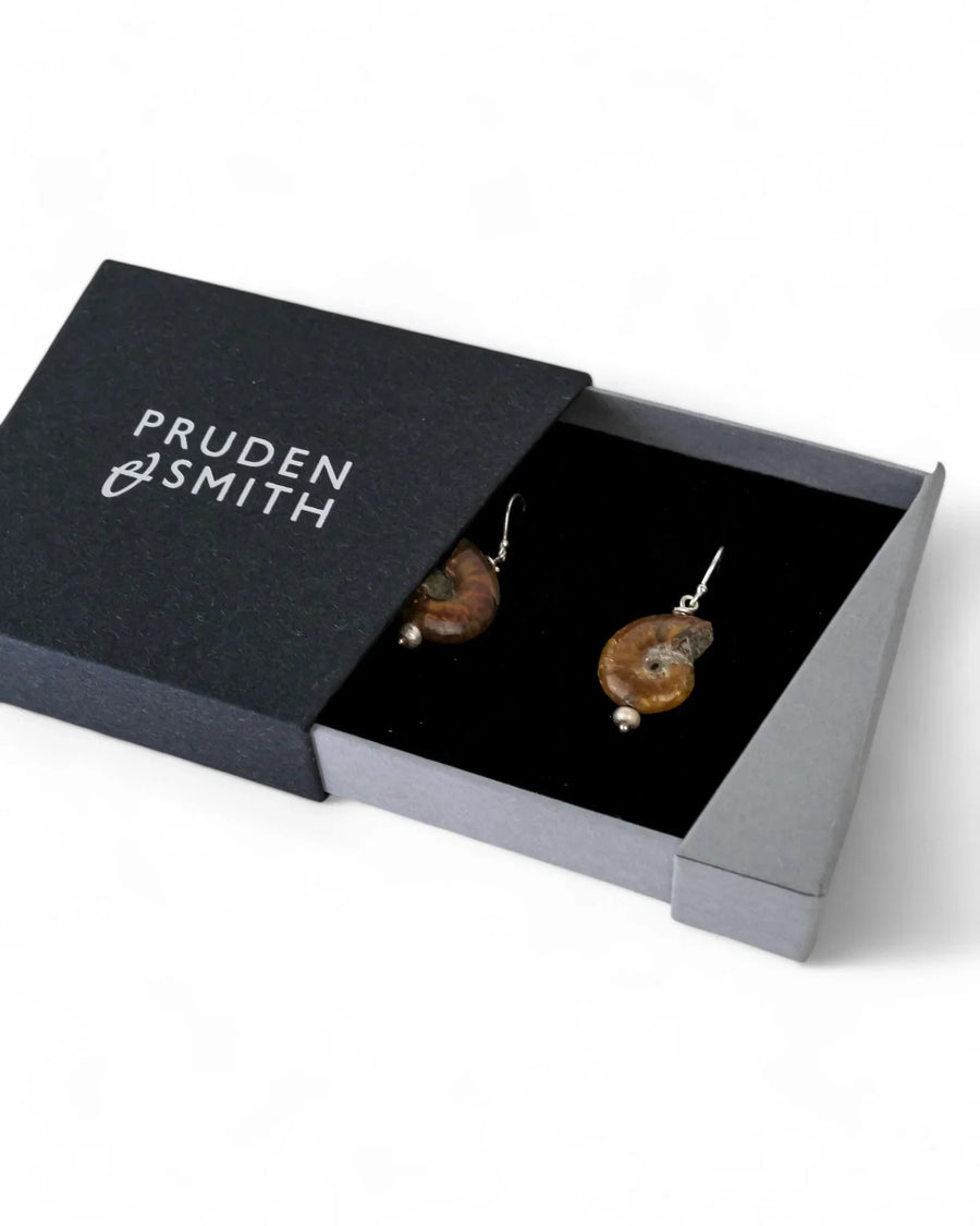 Ammonite Fossil Earrings Earrings Pruden and Smith