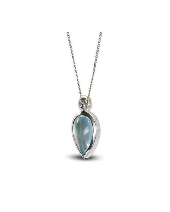 Aquamarine and Diamond Pendant Pendant Pruden and Smith