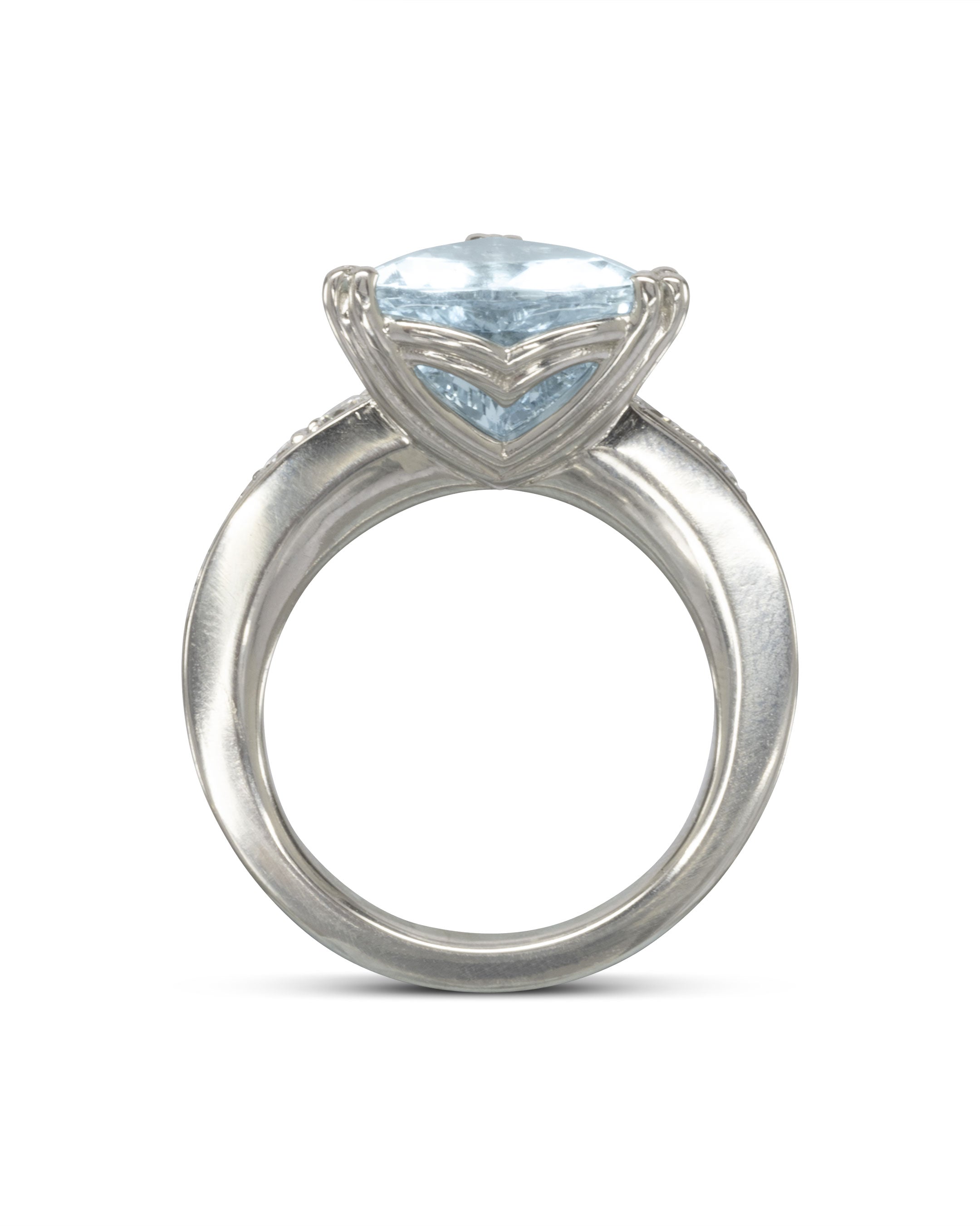 Unusual Double Claw Solitaire Engagement Ring - Pruden and Smith