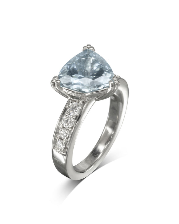 Double Claw Solitaire Engagement Ring - Pruden and Smith