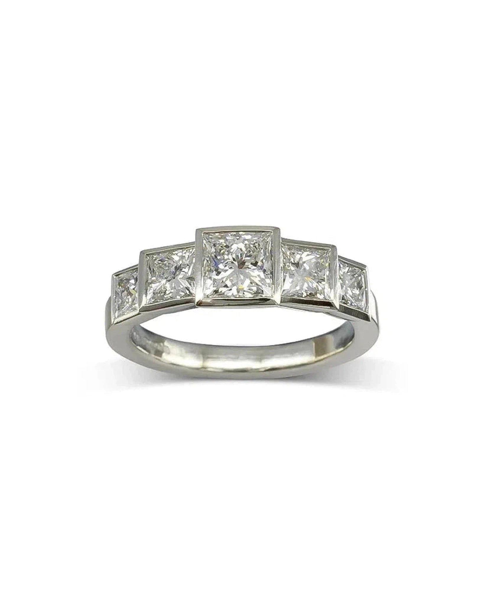 Art Deco Diamond Platinum Ring Ring Pruden and Smith