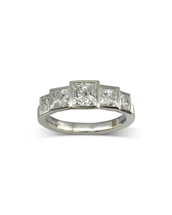 Art Deco Diamond Platinum Ring Ring Pruden and Smith
