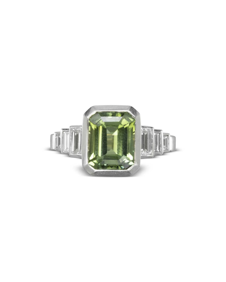 Art Deco Green Tourmaline Ring Ring Pruden and Smith   