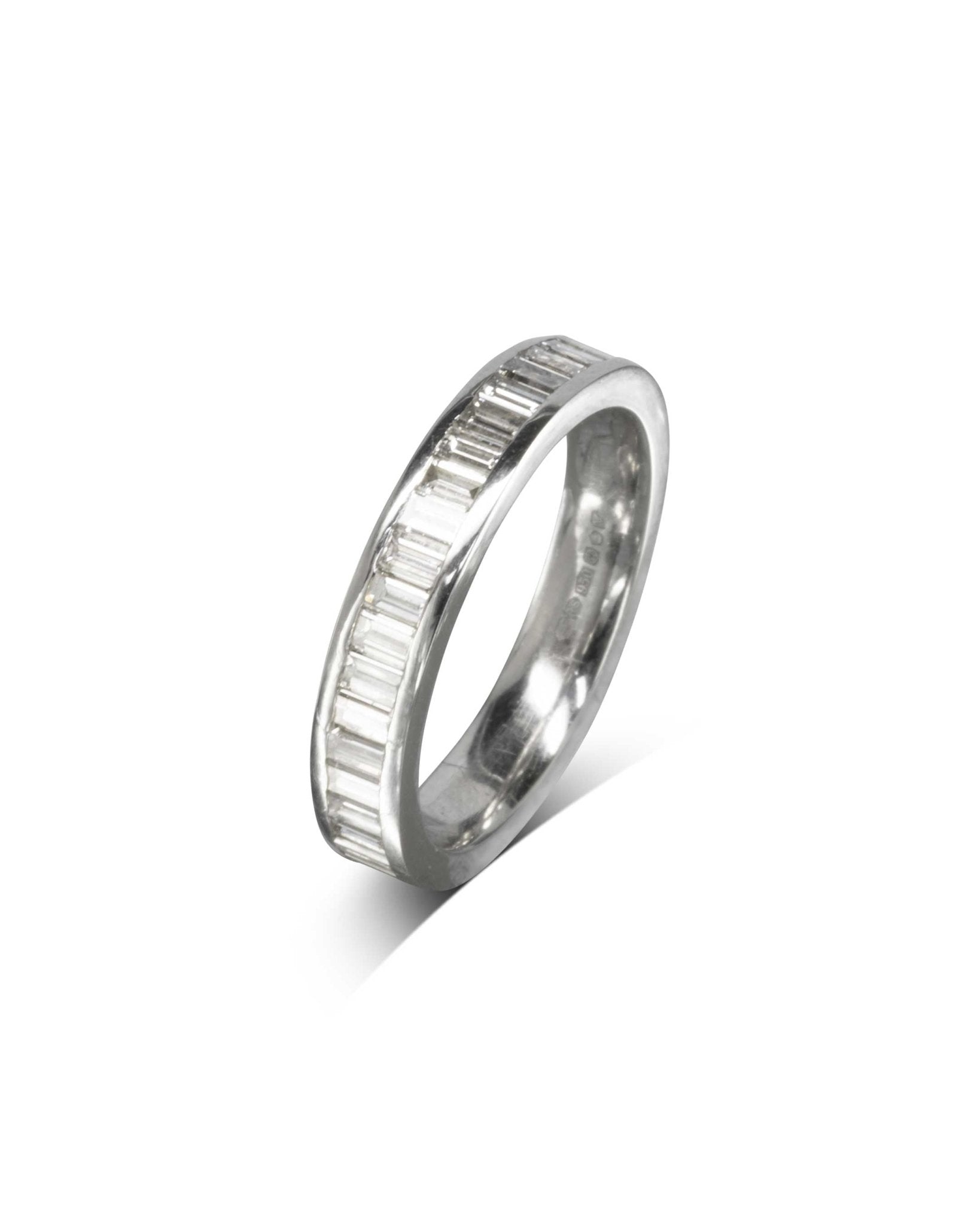 Baguette Diamond Platinum Eternity Ring (4mm) Ring Pruden and Smith
