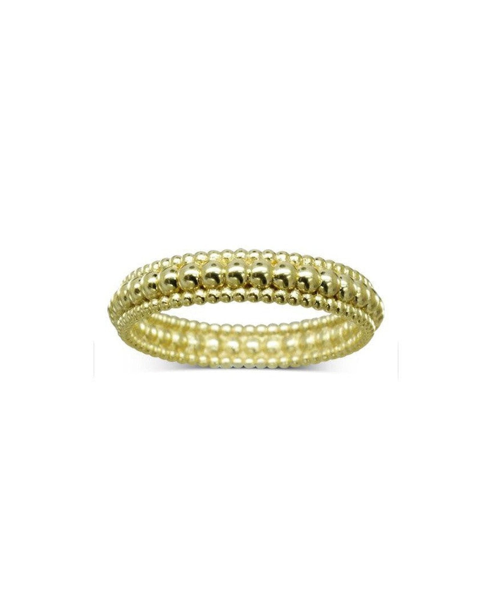 Beaded Three Row Yellow Gold Ring Ring Pruden and Smith 18ct Yellow Gold