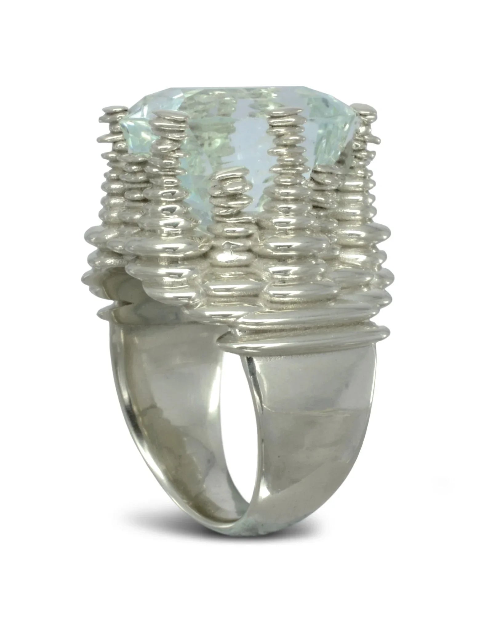 Bespoke Cairn Aquamarine Dress Ring Ring Pruden and Smith