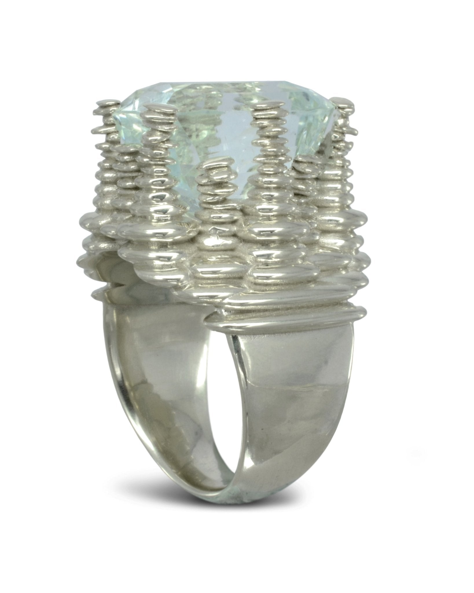 Bespoke Cairn Aquamarine Dress Ring Ring Pruden and Smith