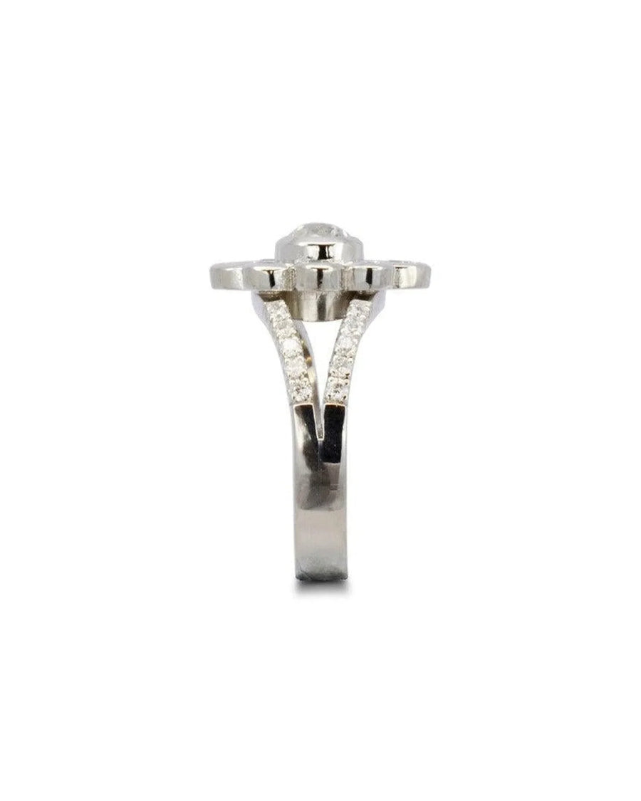 Bespoke Contemporary Diamond Cluster Ring Ring Pruden and Smith