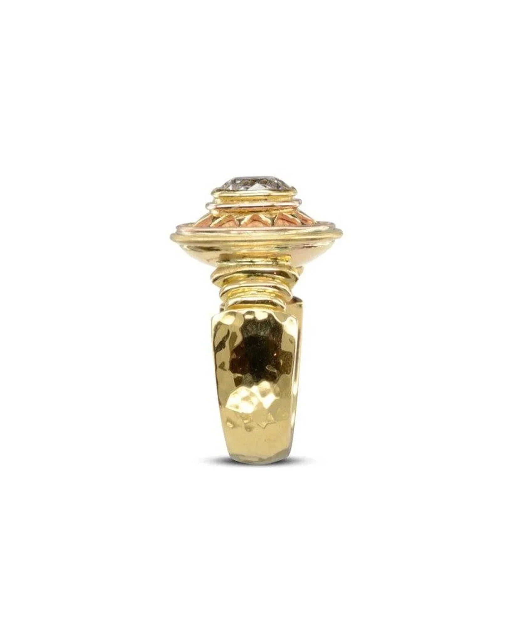 Bespoke Diamond Ring in 18ct Gold with Hearts Ring Pruden and Smith