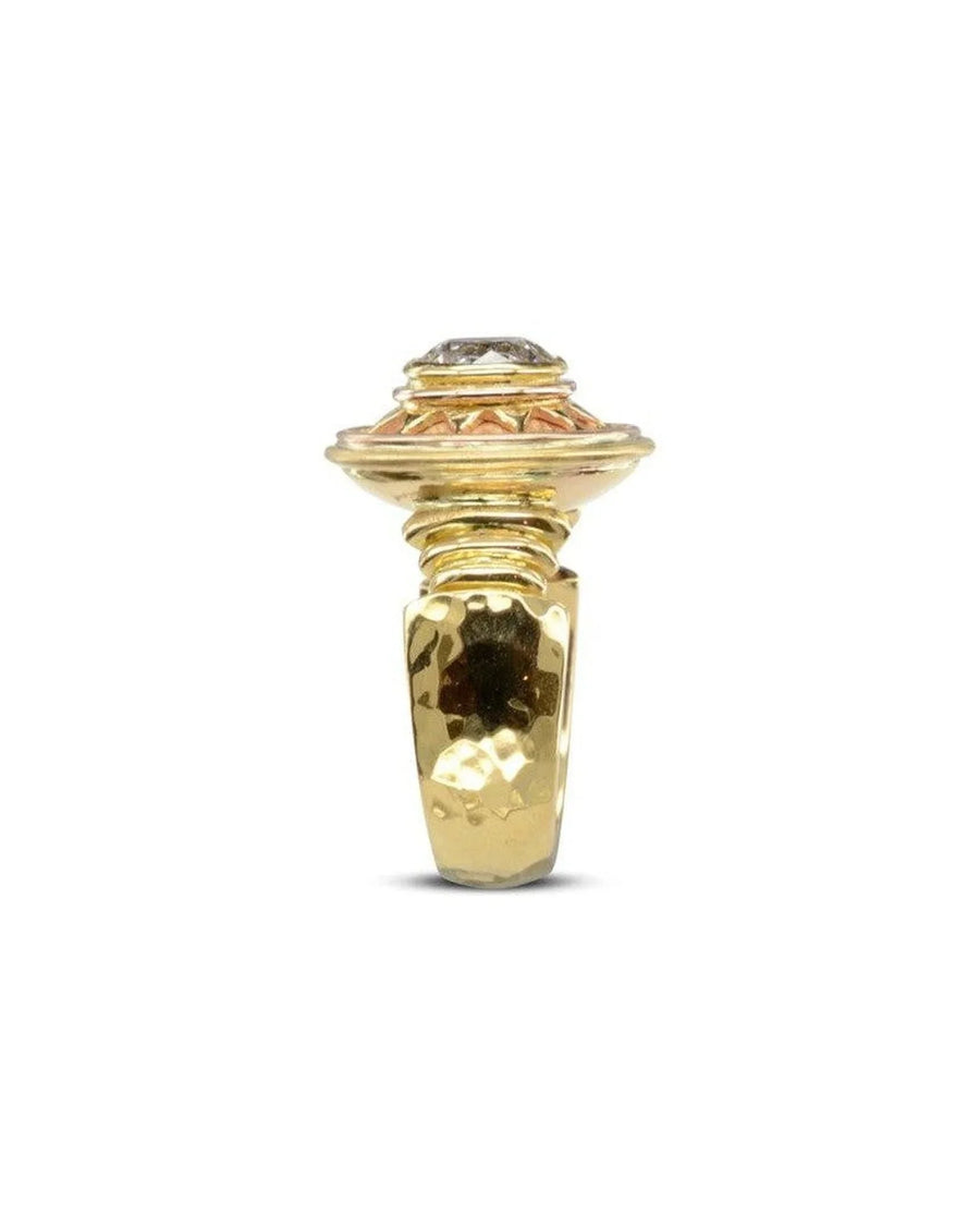 Bespoke Diamond Ring in 18ct Gold with Hearts Ring Pruden and Smith