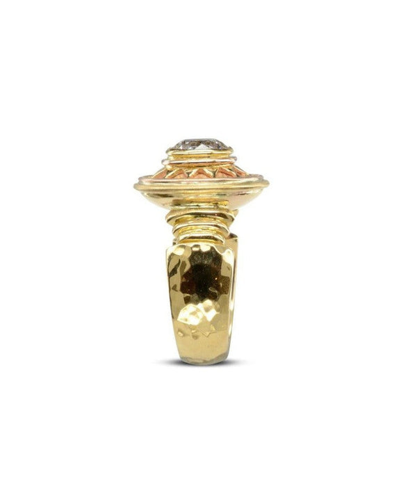 Bespoke Diamond Ring in 18ct Gold with Hearts Ring Pruden and Smith