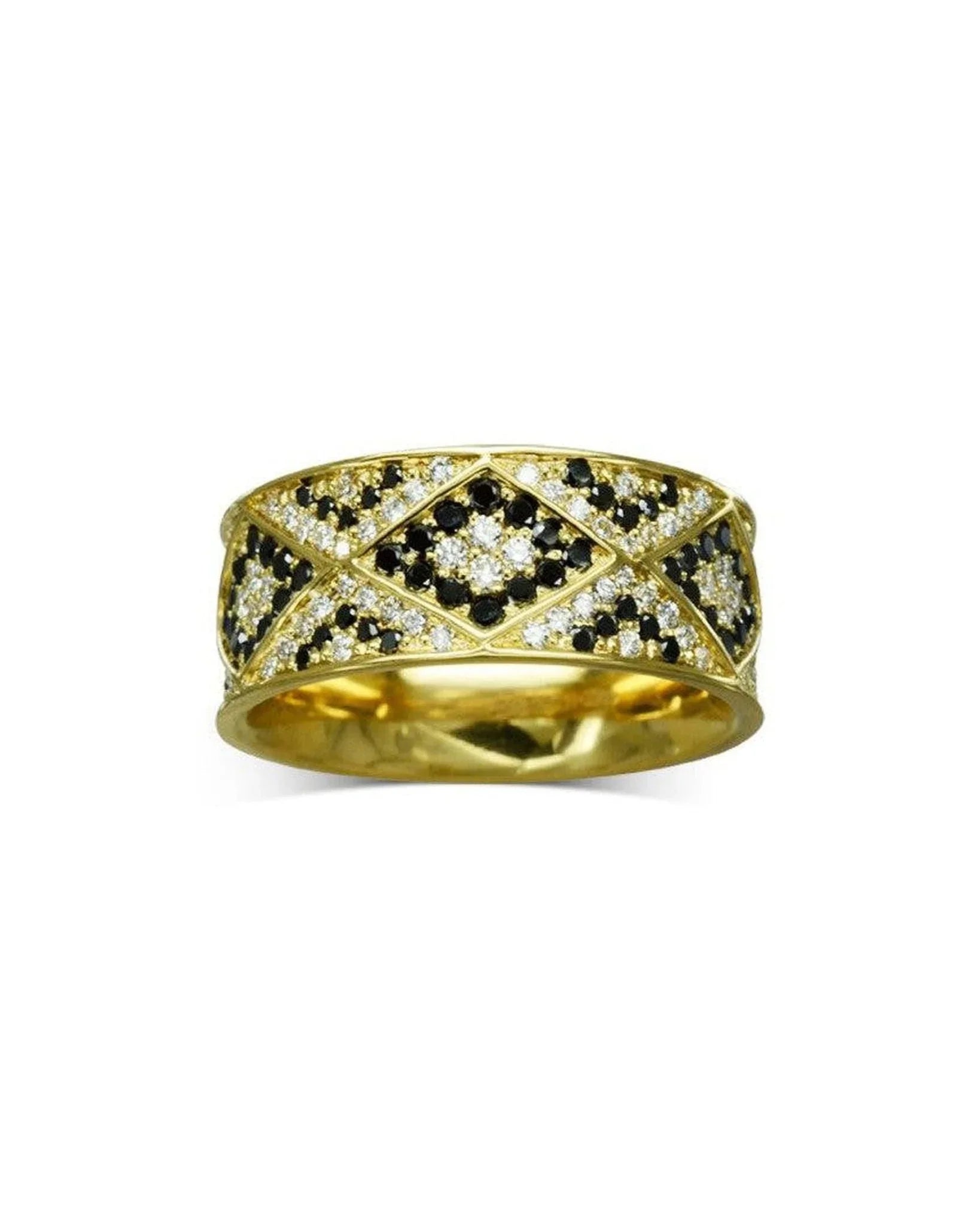 Bespoke Eternity Ring with Black and White Diamonds Ring Pruden and Smith