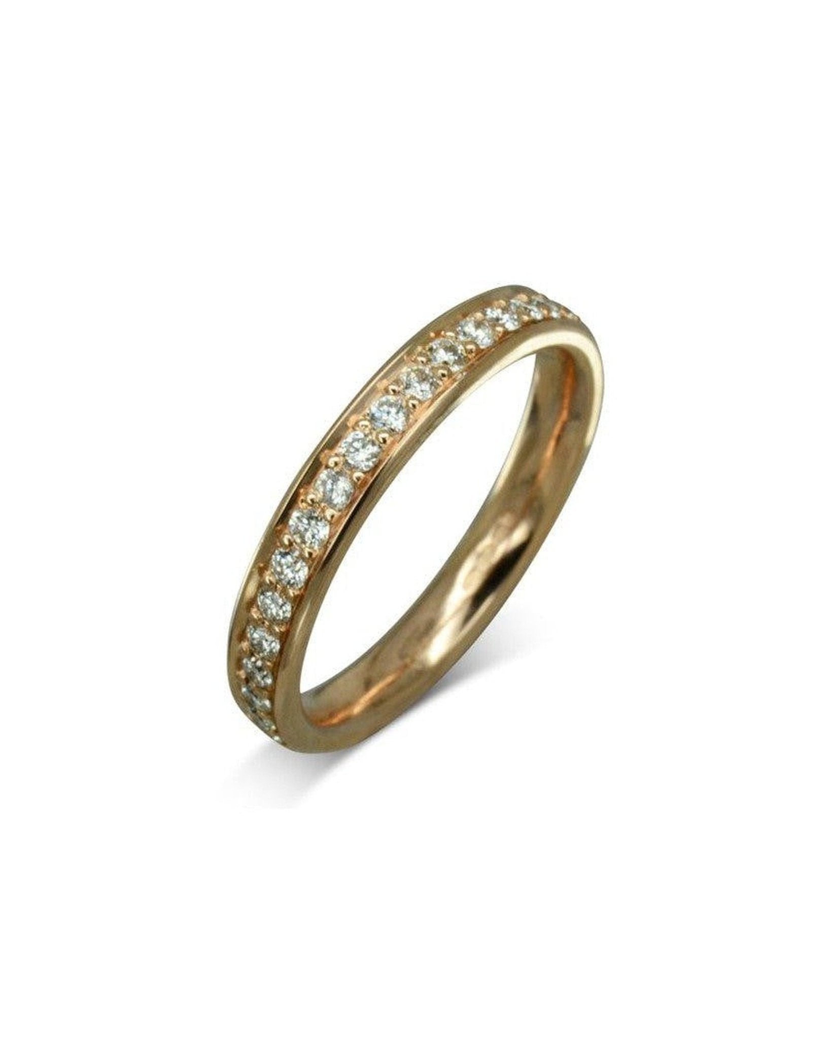 Bespoke Rose Gold Diamond Wedding Ring Ring Pruden and Smith