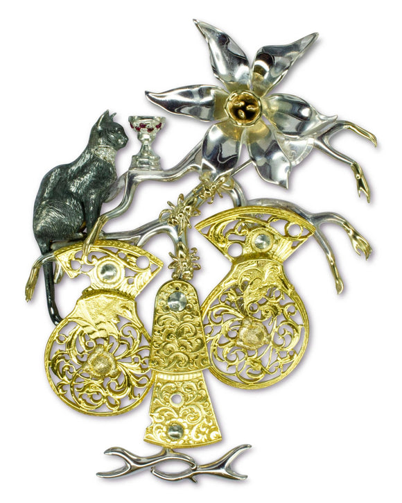 Bespoke Salvador Dali Inspired 80th Birthday Brooch Pruden and Smith