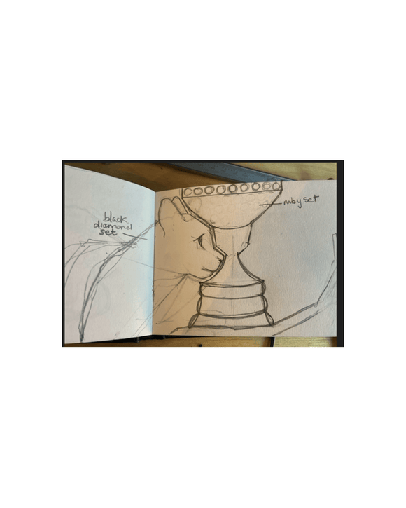 Bespoke Salvador Dali Inspired 80th Birthday Brooch Pruden and Smith