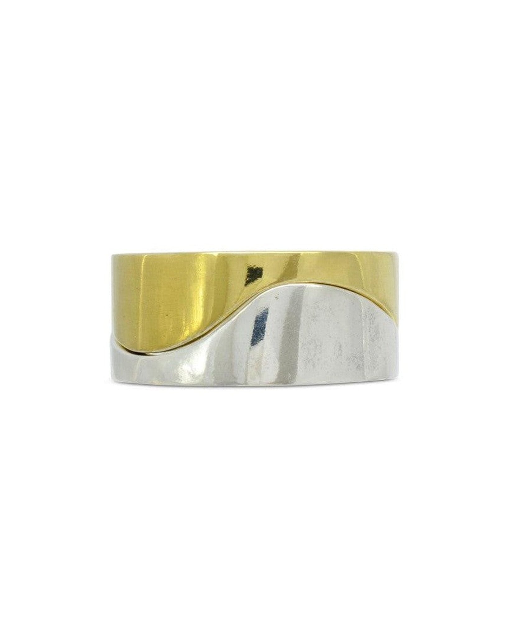 Bespoke Two Colour Gold Interlocking Ring Ring Pruden and Smith