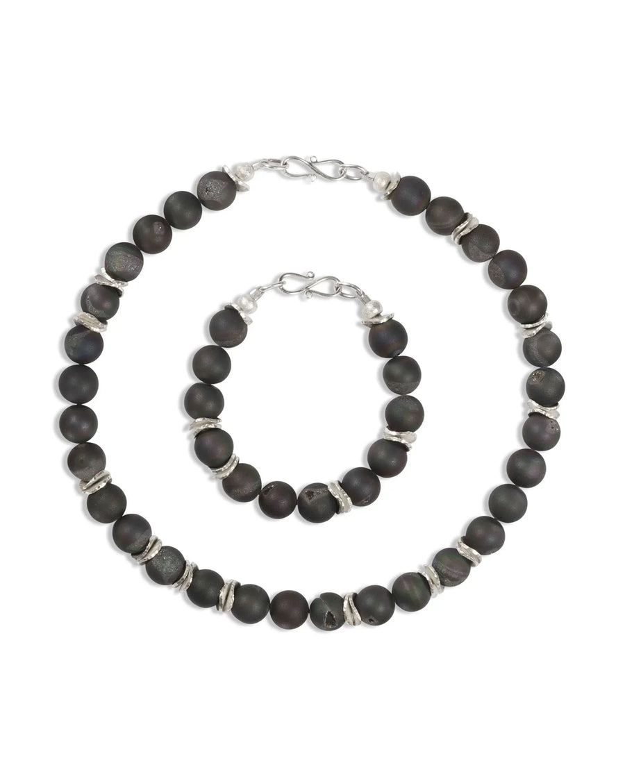 Black Onyx Druzy Necklace Necklace Pruden and Smith