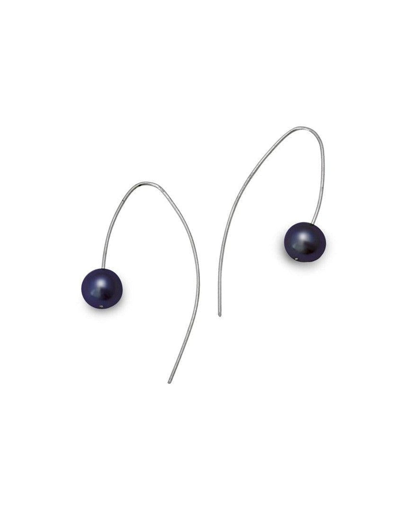 Black Pearl Drop Earrings Earrings Pruden and Smith