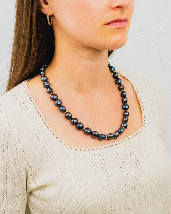 Black Pearl Necklace Necklace Pruden and Smith