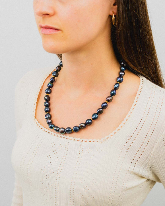 Black Pearl Necklace Necklace Pruden and Smith