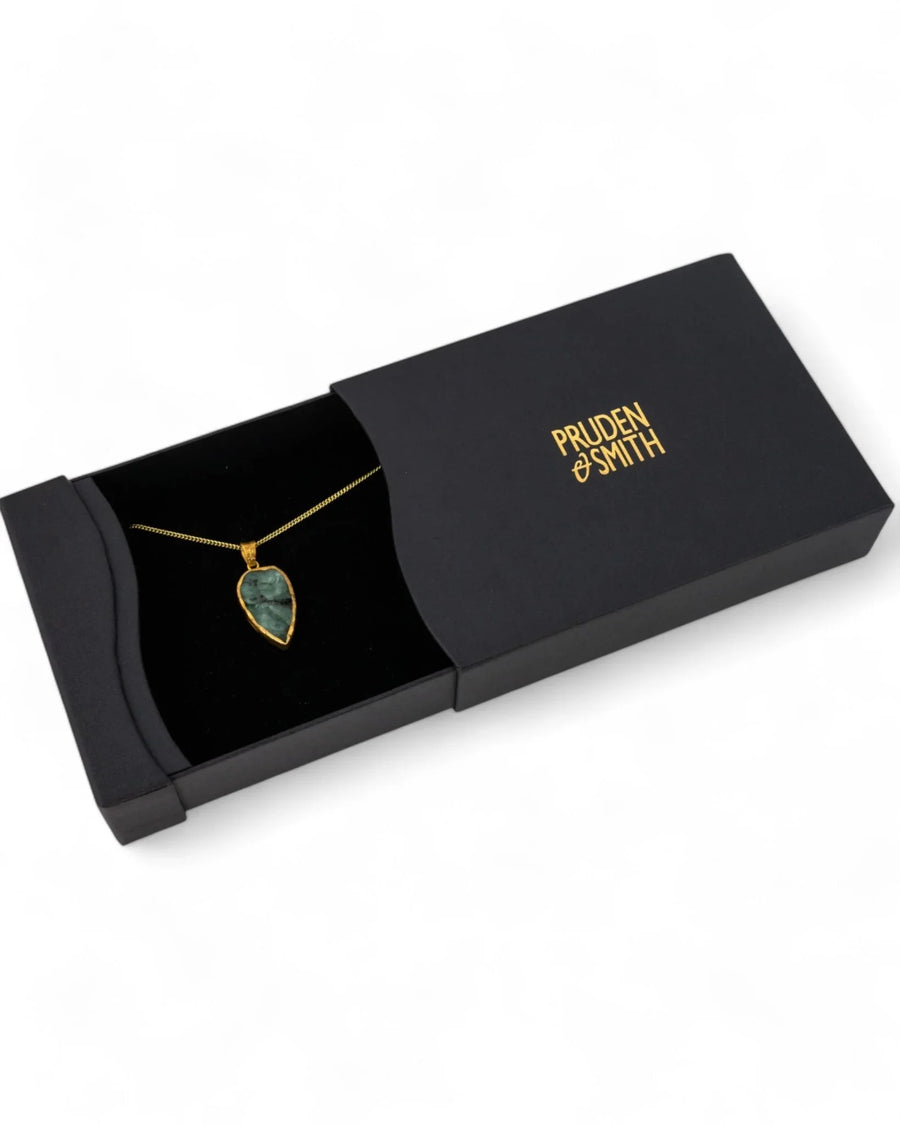 Brazilian Rough Emerald Pendant Pendant Pruden and Smith