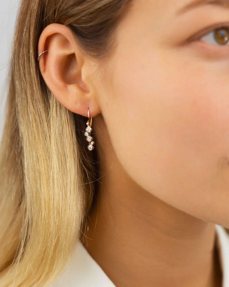 Water Bubbles 2ct Diamond Drop Earrings Earrings Pruden and Smith