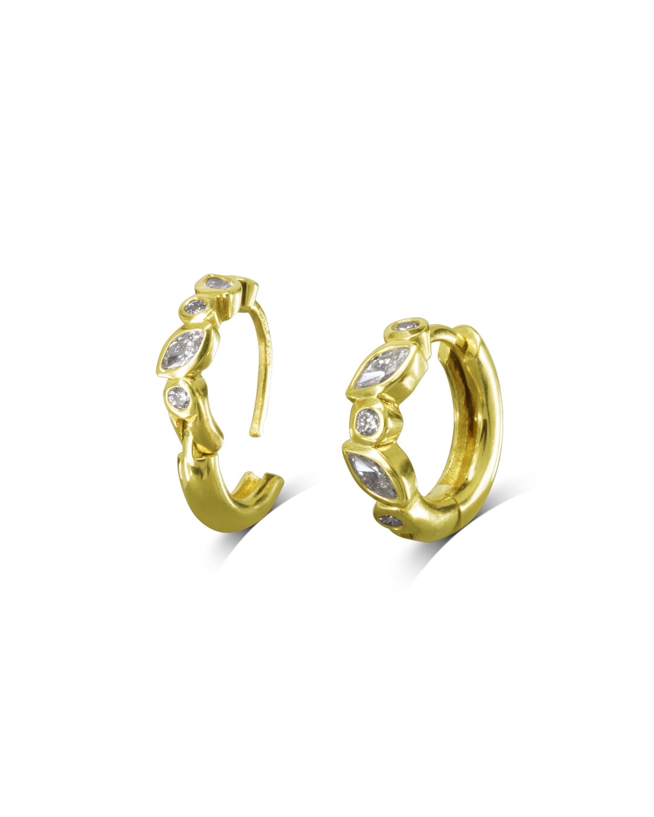 Unusual Water Bubbles Mini Diamond Hoop Earrings - Pruden and Smith