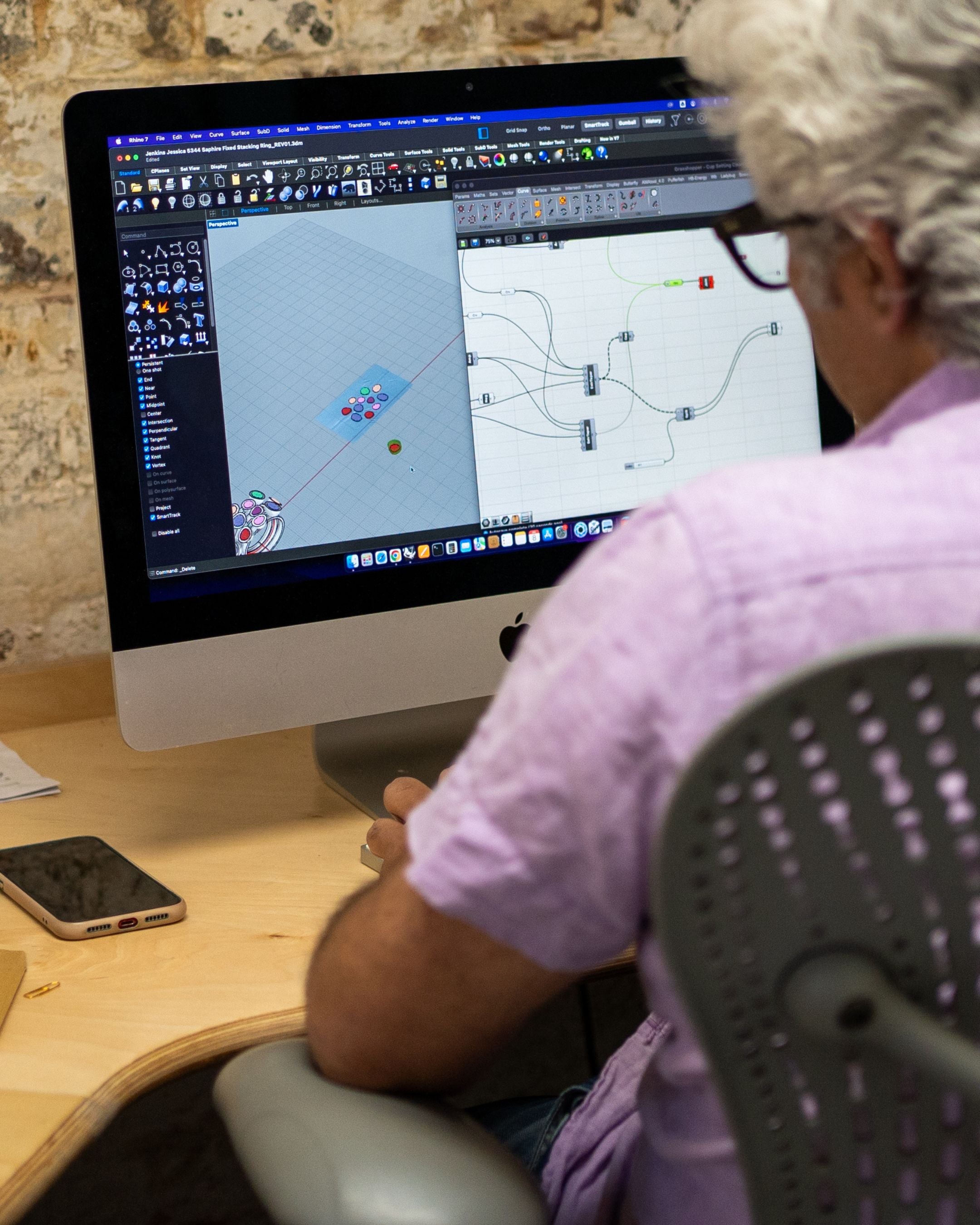 cad designer at his desk