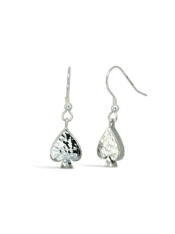 Playing Card Charm Silver Drop Earrings Earring Pruden and Smith Spade  