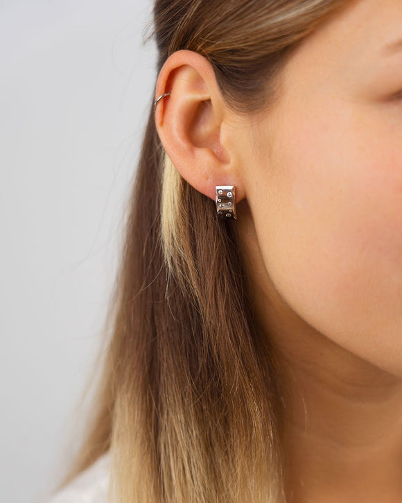 Carved Diamond Scatter Earrings Earrings Pruden and Smith