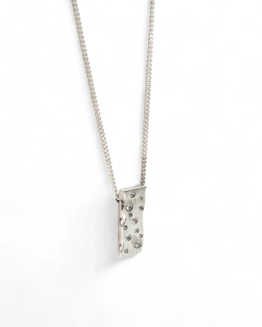 Carved Scattered Diamond Pendant Pendant Pruden and Smith