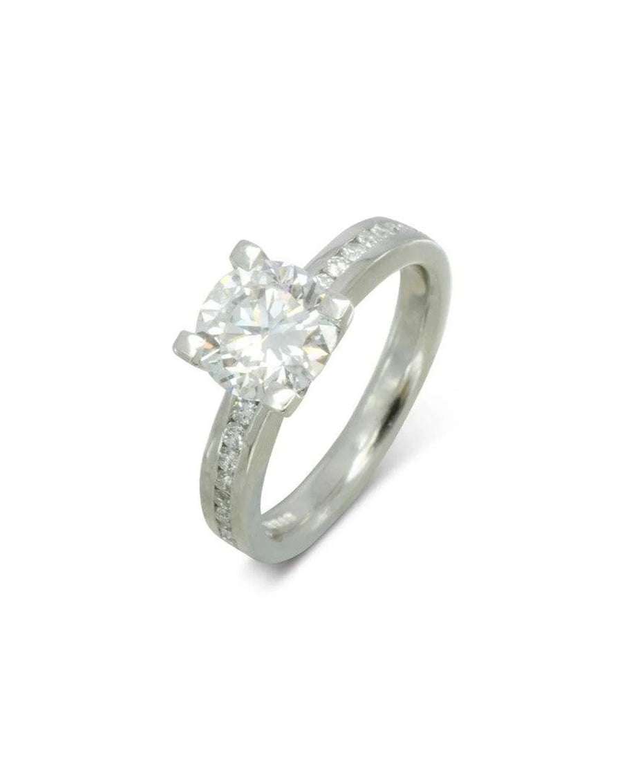 Channel Set Diamond Engagement and Wedding Ring Ring Pruden and Smith