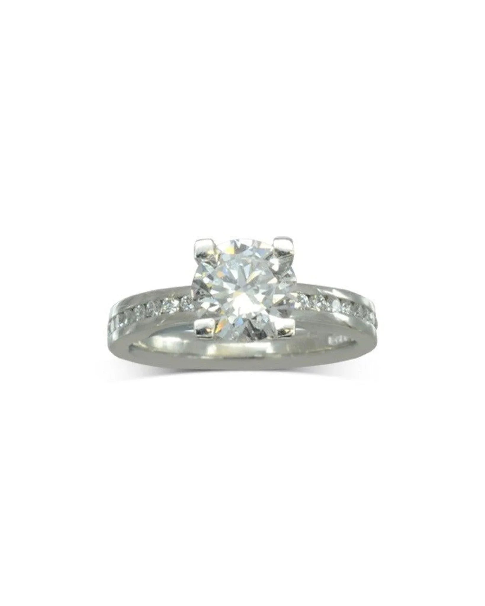 Channel Set Diamond Engagement and Wedding Ring Ring Pruden and Smith